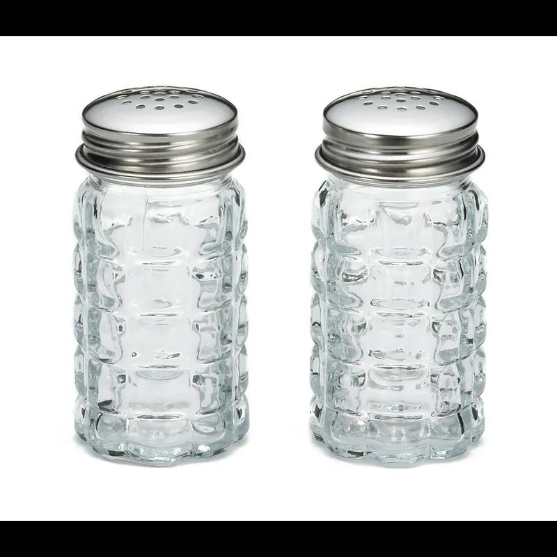 Nostalgia Collection™ Salt & Pepper Shaker 2 OZ Glass Flat Top Hand Wash 1/Each