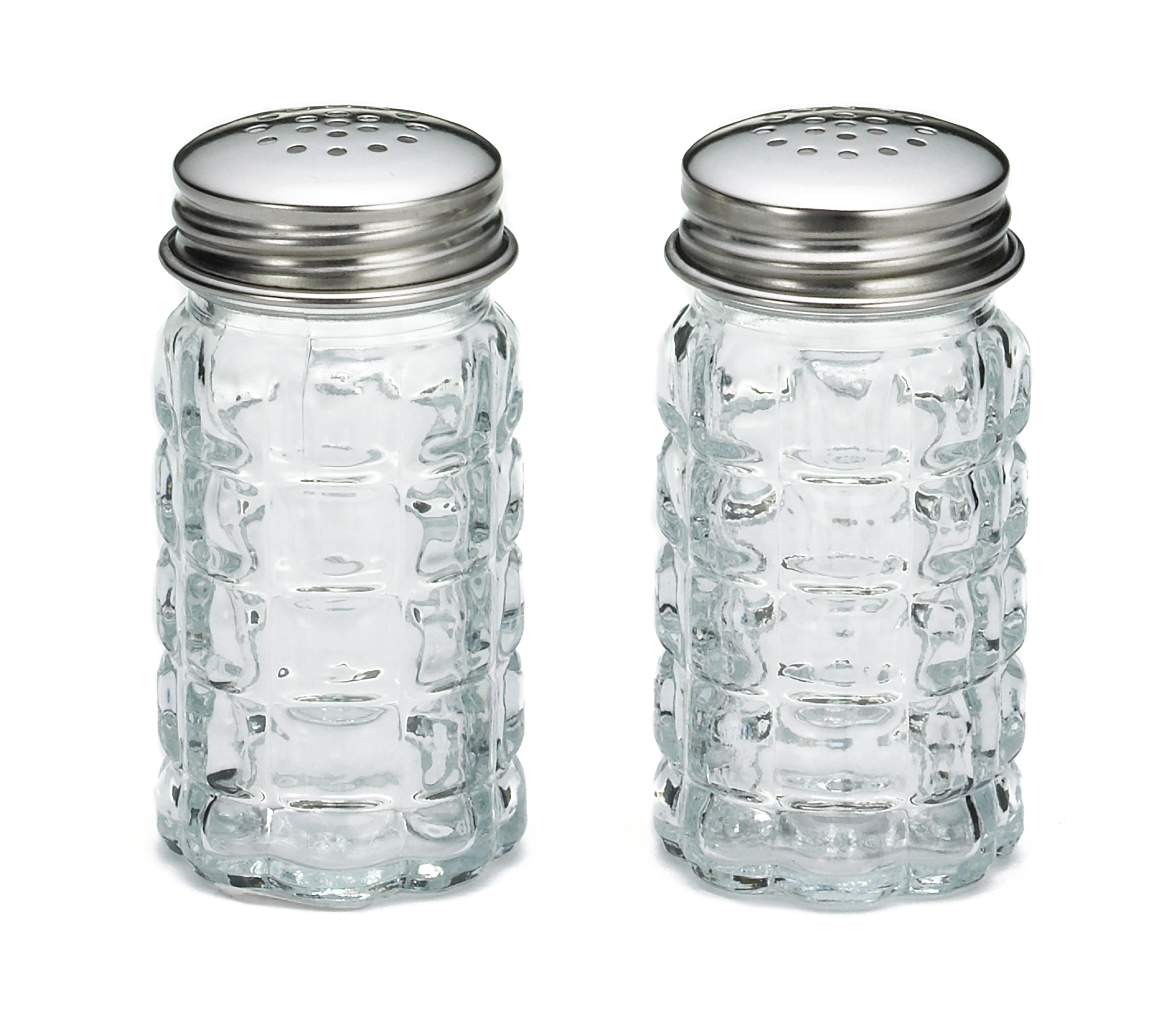 Nostalgia Collection™ Salt & Pepper Shaker 2 OZ Glass Flat Top Hand Wash 1/Each