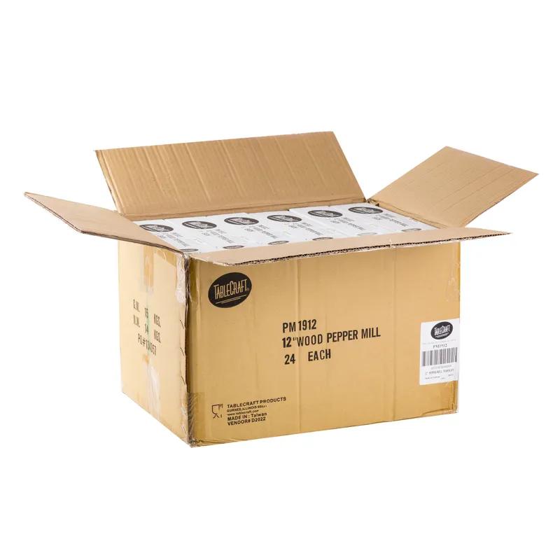 Pepper Mill 12.5X2.625X2.625 IN Rubber Wood Walnut Hand Wash 1/Each