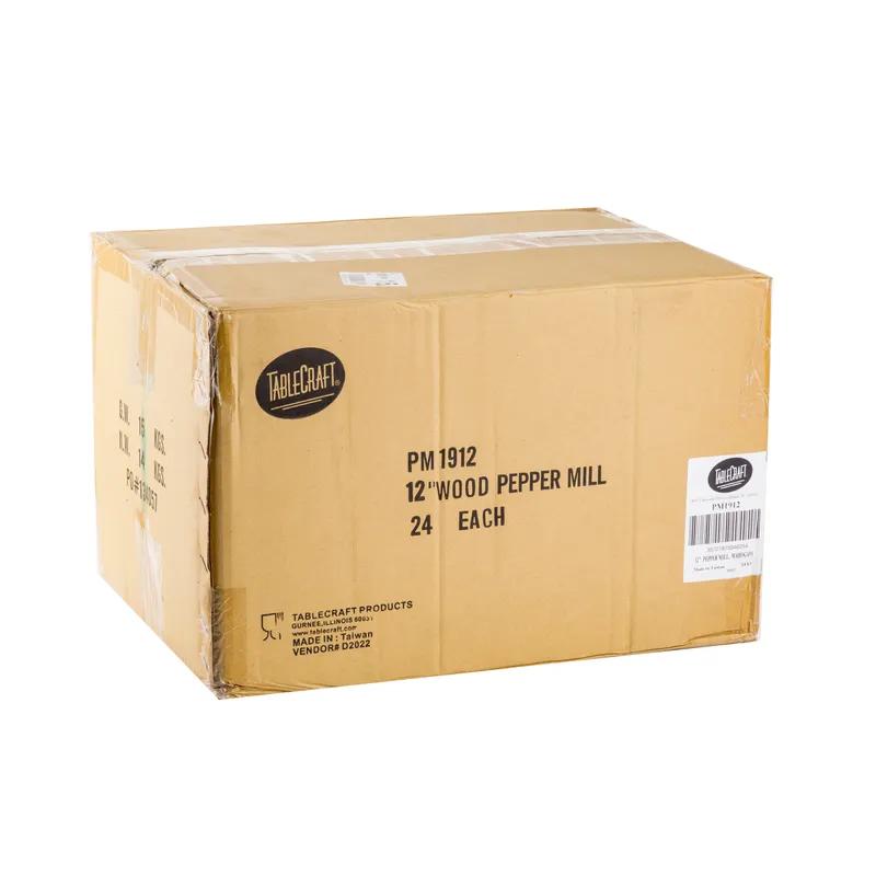 Pepper Mill 12.5X2.625X2.625 IN Rubber Wood Walnut Hand Wash 1/Each