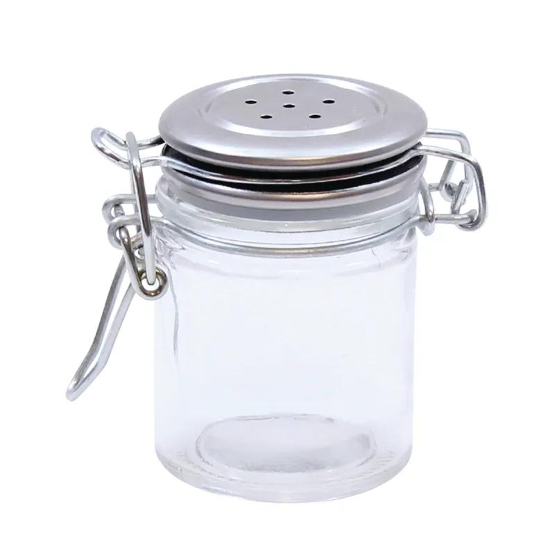 Salt & Pepper Shaker 1.5 OZ Glass Clear Sealable Clip-On Dishwasher Safe 1/Each