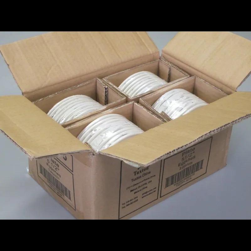 Alaska Plate 10.5 IN China Porcelain White Round Wide Rim Rolled Edge Fully Vitrified 12/Case