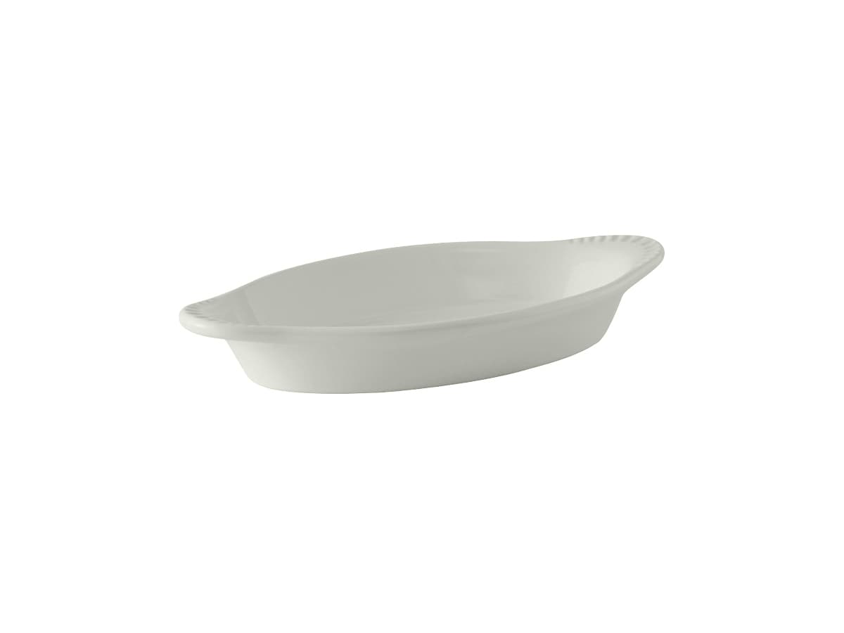 Welsh Rarebit 8.125 IN 8 OZ China White Oval Fully Vitrified Oven Safe Dishwasher Safe Microwave Oven Safe 12/Case