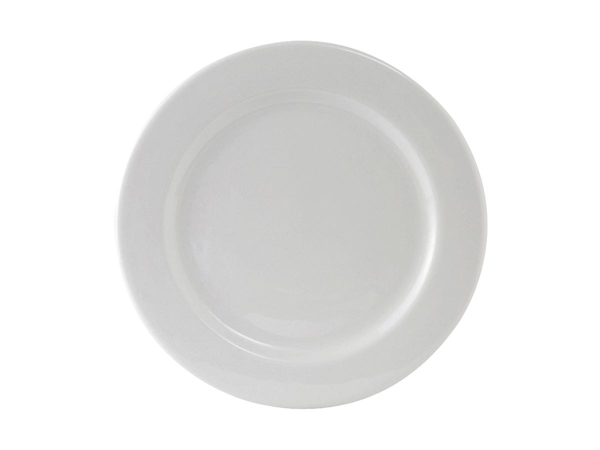 Alaska Plate 9 IN China Porcelain White Round Wide Rim Rolled Edge Fully Vitrified 24/Case
