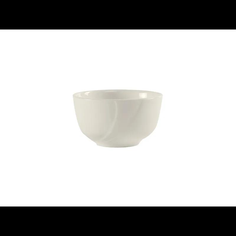 AlumaTux San Marino Sugar Bouillon Cup 3.875X2.25 IN 8 OZ China Pearl White Round Fully Vitrified Embossed 36/Case