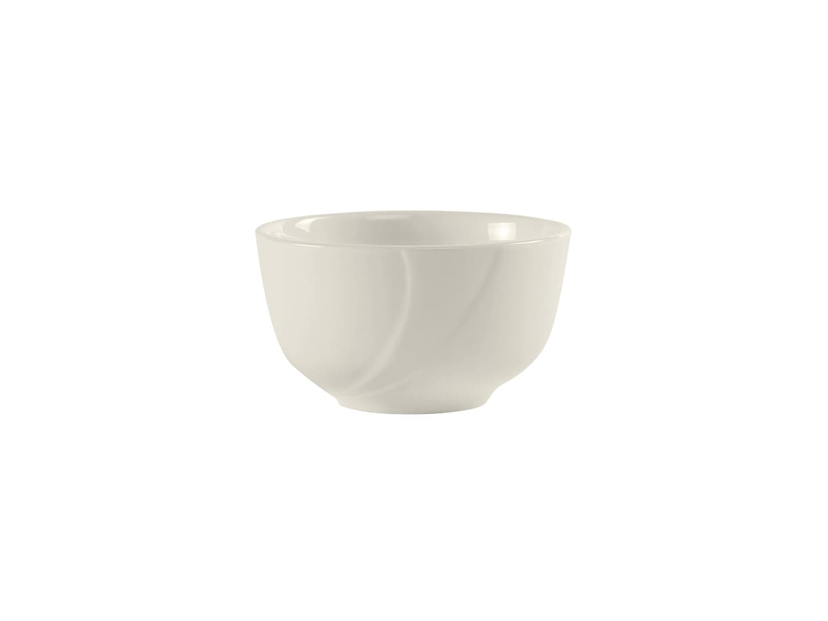 AlumaTux San Marino Sugar Bouillon Cup 3.875X2.25 IN 8 OZ China Pearl White Round Fully Vitrified Embossed 36/Case