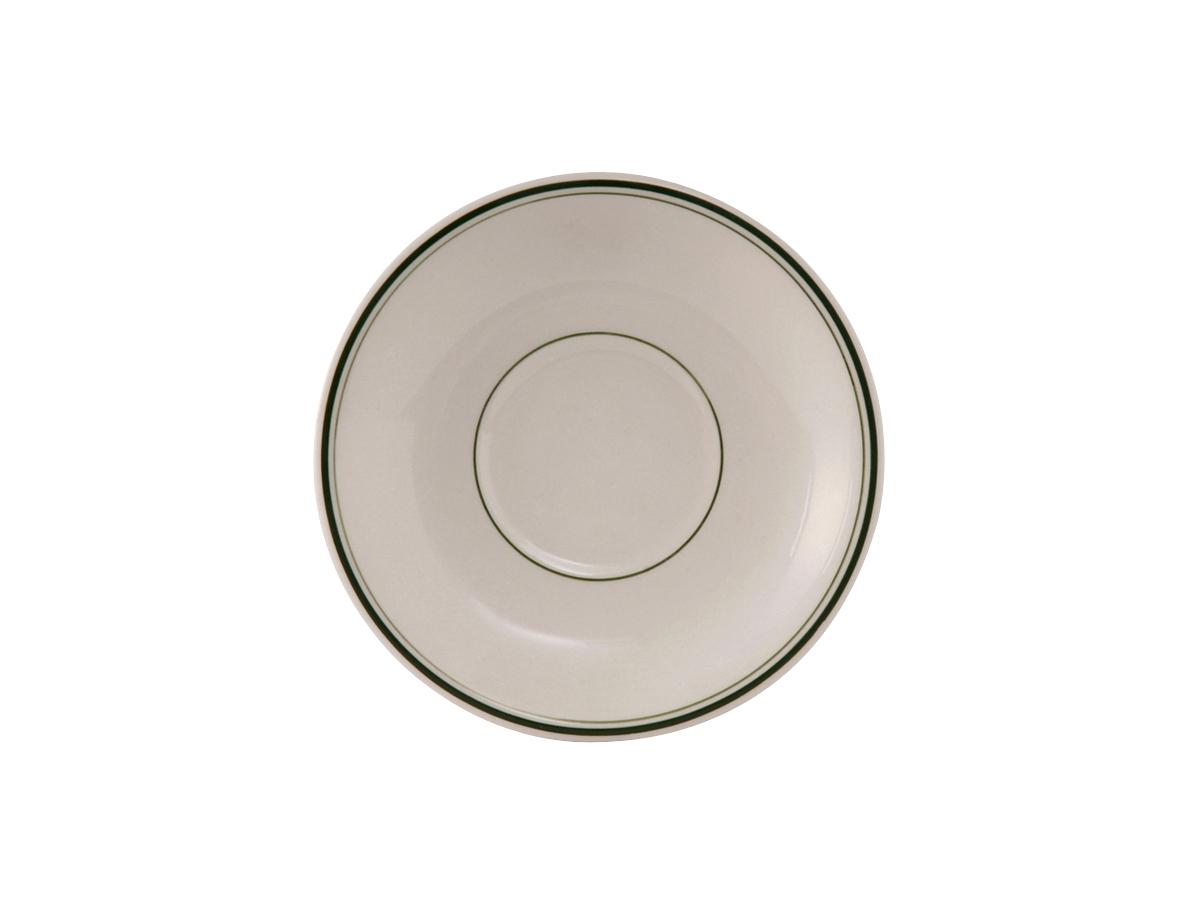 Green Bay Saucer 6 IN China Eggshell Green Round Banded Fully Vitrified 36/Case