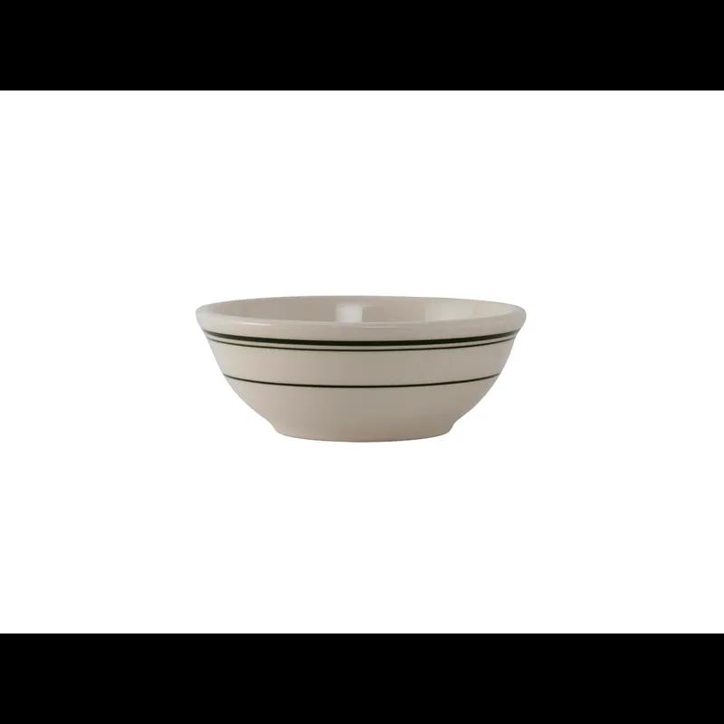 Green Bay Nappie Bowl 13 OZ China Eggshell Green Round Banded Fully Vitrified 36/Case