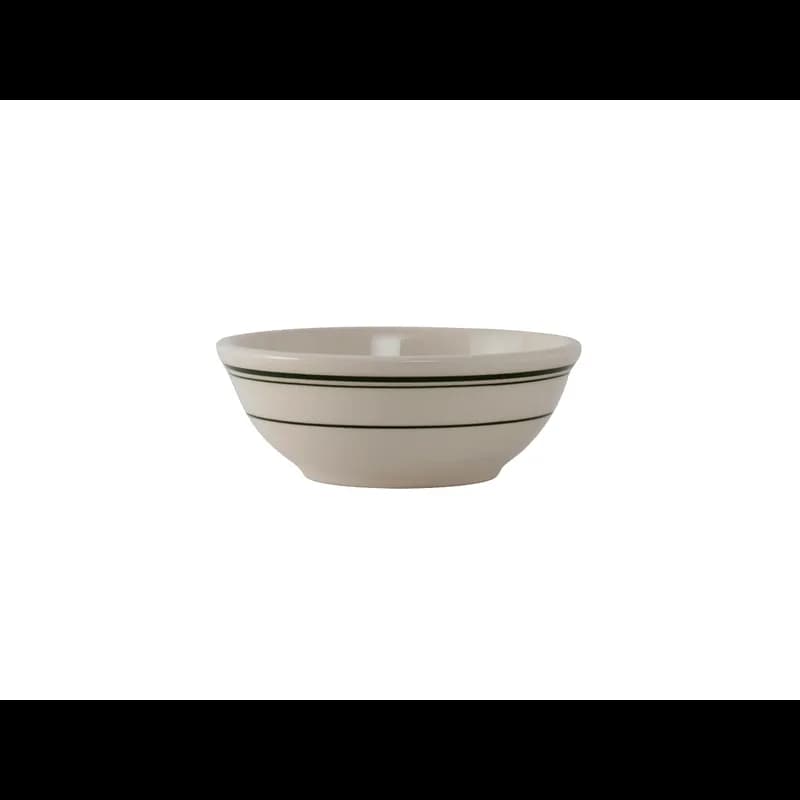 Green Bay Nappie Bowl 13 OZ China Eggshell Green Round Banded Fully Vitrified 36/Case