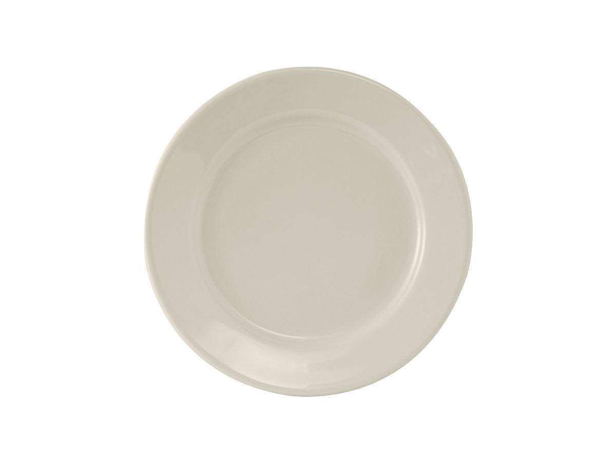 Reno Plate 7.125 IN China Eggshell Round Wide Rim Rolled Edge Fully Vitrified 36/Case