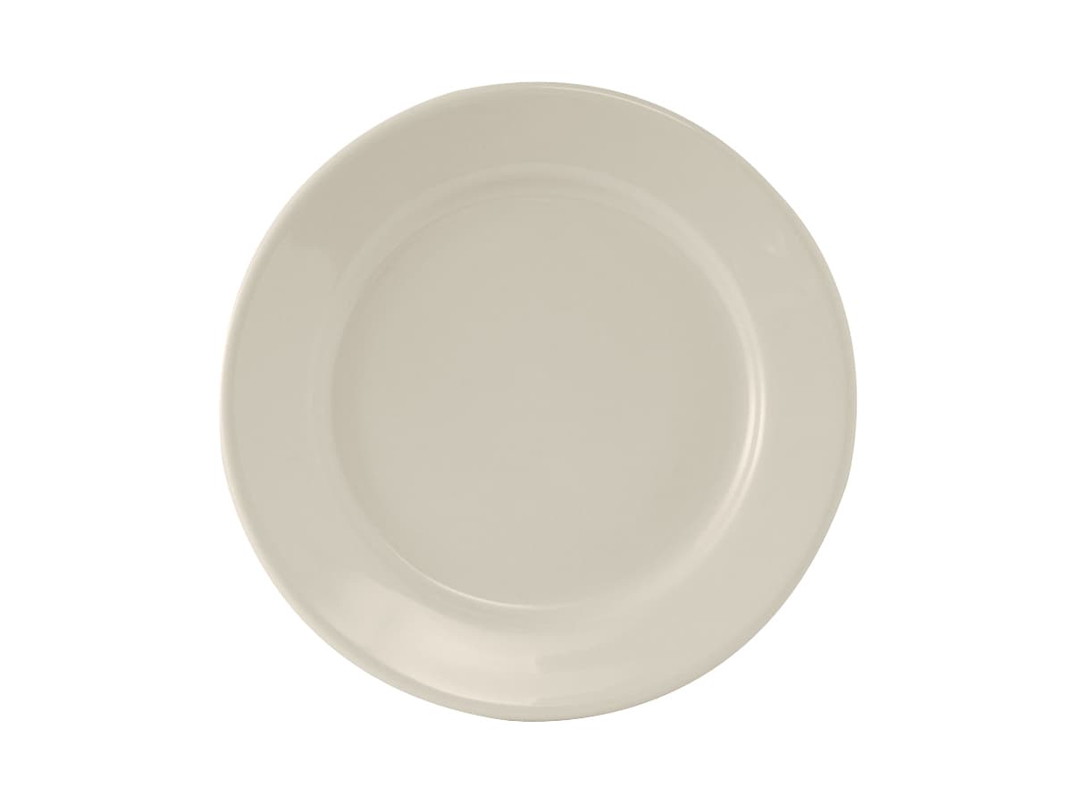 Reno Plate 8.375 IN China Eggshell Round Rolled Edge Fully Vitrified 36/Case