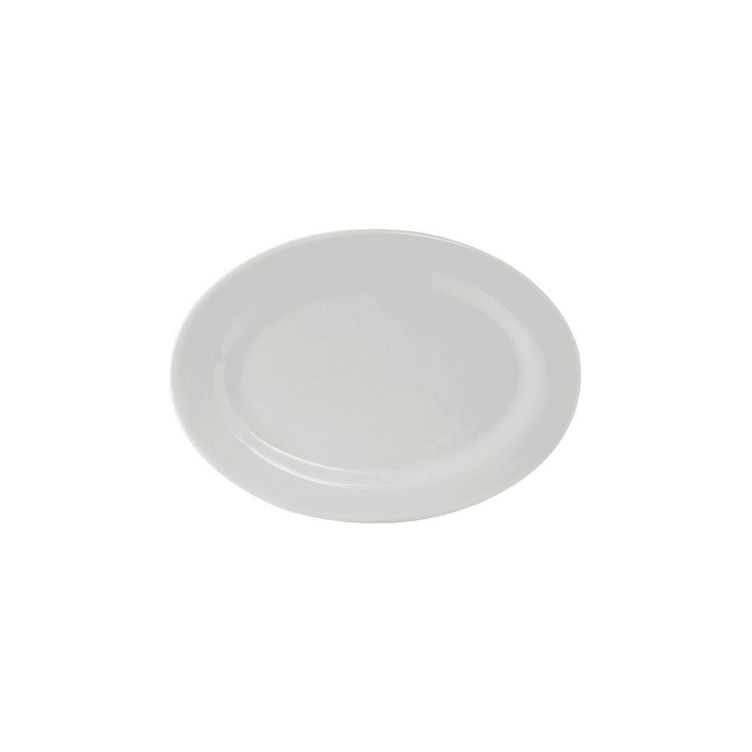 Alaska Platter 8.25X5.75 IN China Porcelain White Oval Rolled Edge 36/Case