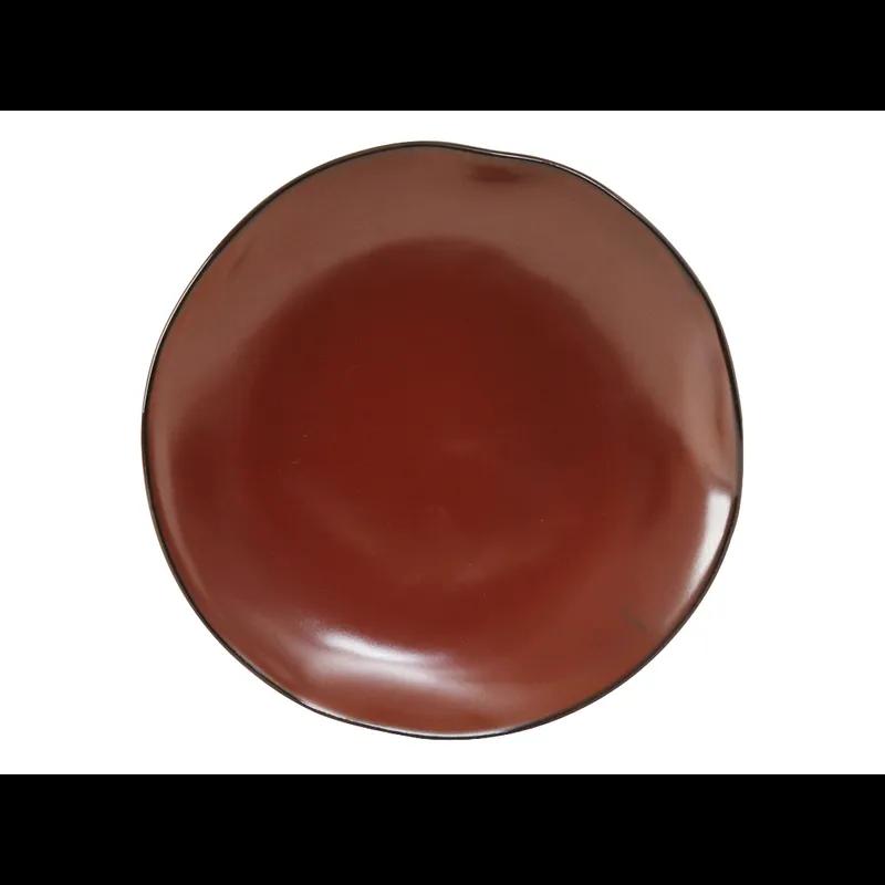 TuxTrendz Artisan Plate 10.25 IN China Red Rock Round Fully Vitrified 12/Case