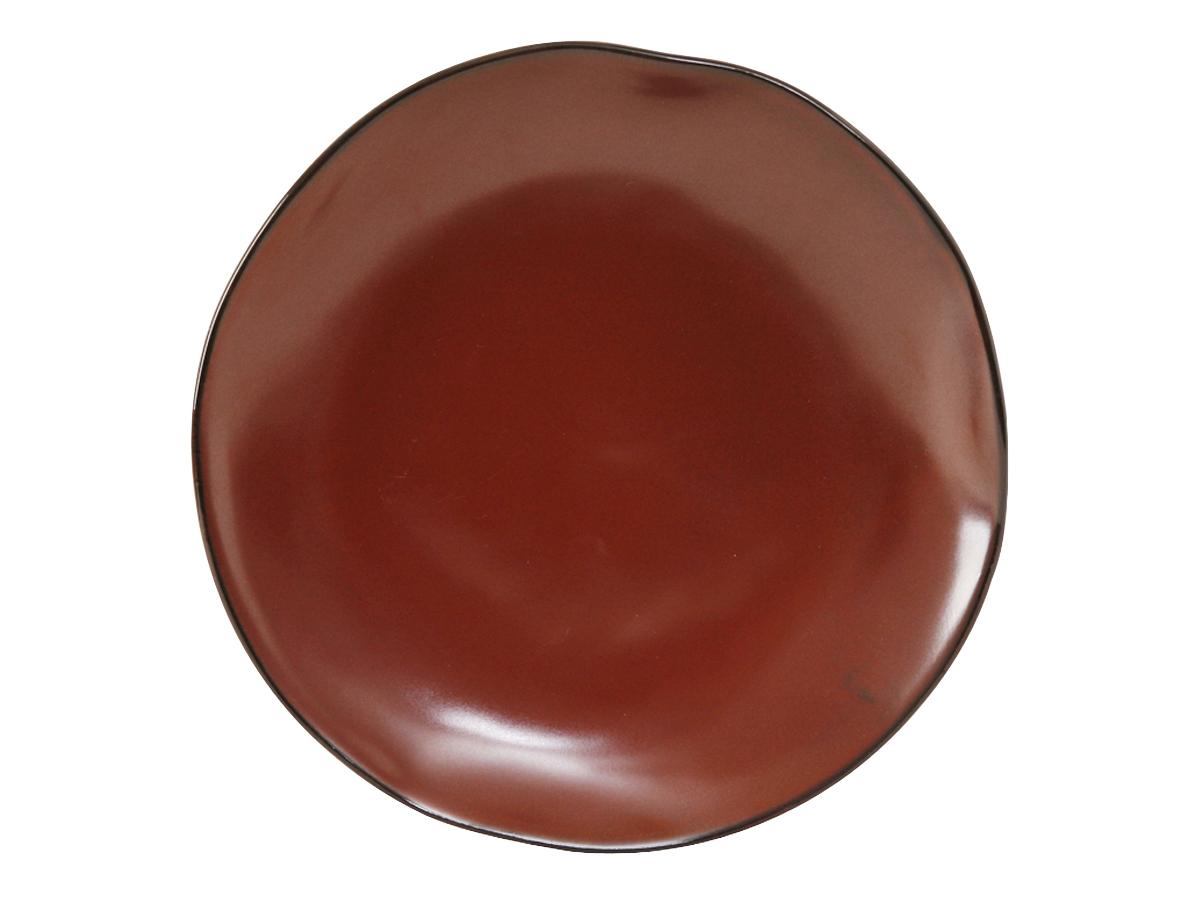 TuxTrendz Artisan Plate 10.25 IN China Red Rock Round Fully Vitrified 12/Case