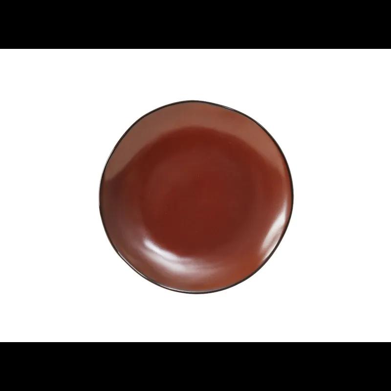 TuxTrendz Artisan Plate 6.5 IN China Red Rock Round Fully Vitrified 24/Case