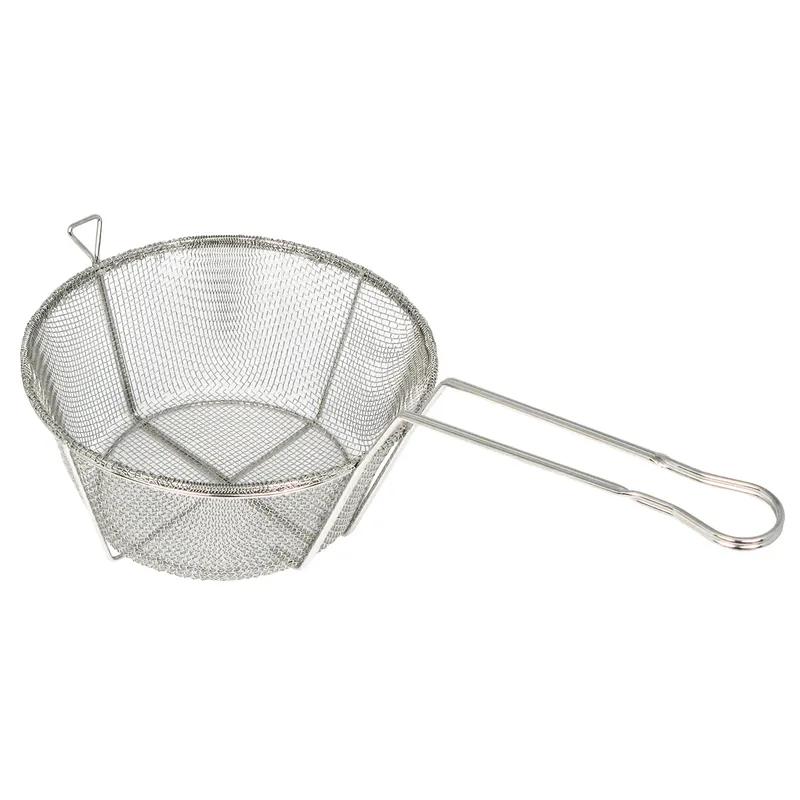 Fry Basket 10.5X6 IN Metal Wire Nickel Plated Round 1/Each