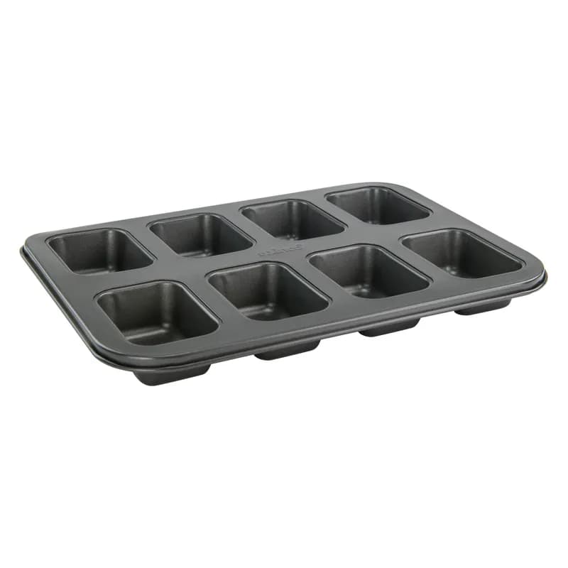 Bread & Loaf Pan 5 OZ 14X10.625X1.25 IN 8 Compartment Carbon Steel Mini Non-Stick 1/Each