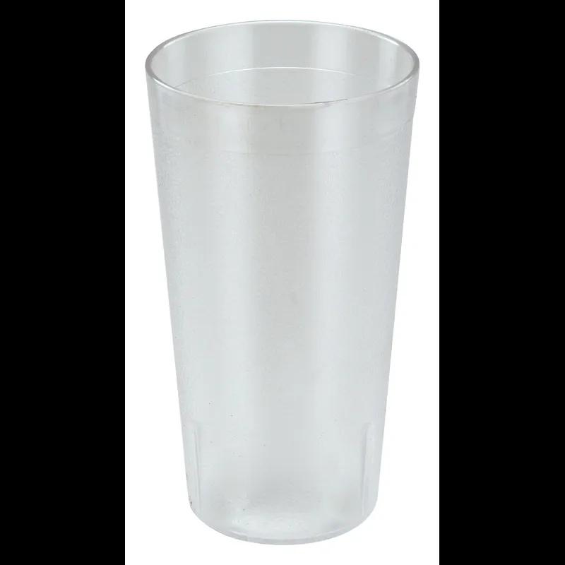 Tumbler 16 OZ Plastic Clear Pebbled 1/Dozen