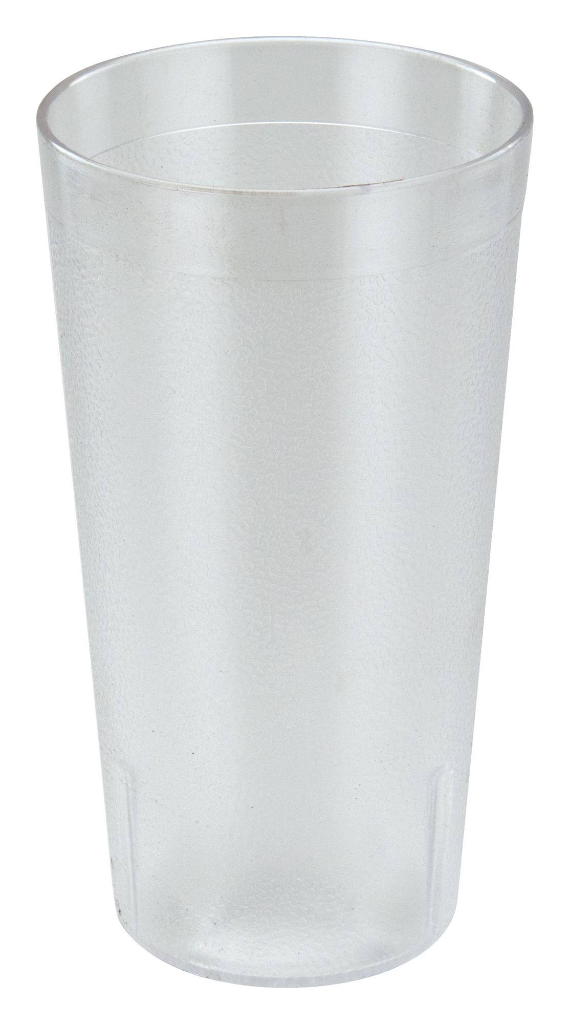 Tumbler 16 OZ Plastic Clear Pebbled 1/Dozen