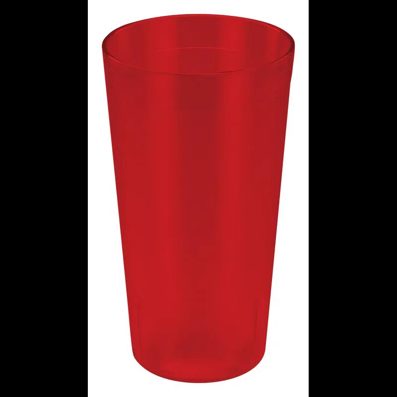 Tumbler 16 OZ Plastic Red Pebbled 12/Pack
