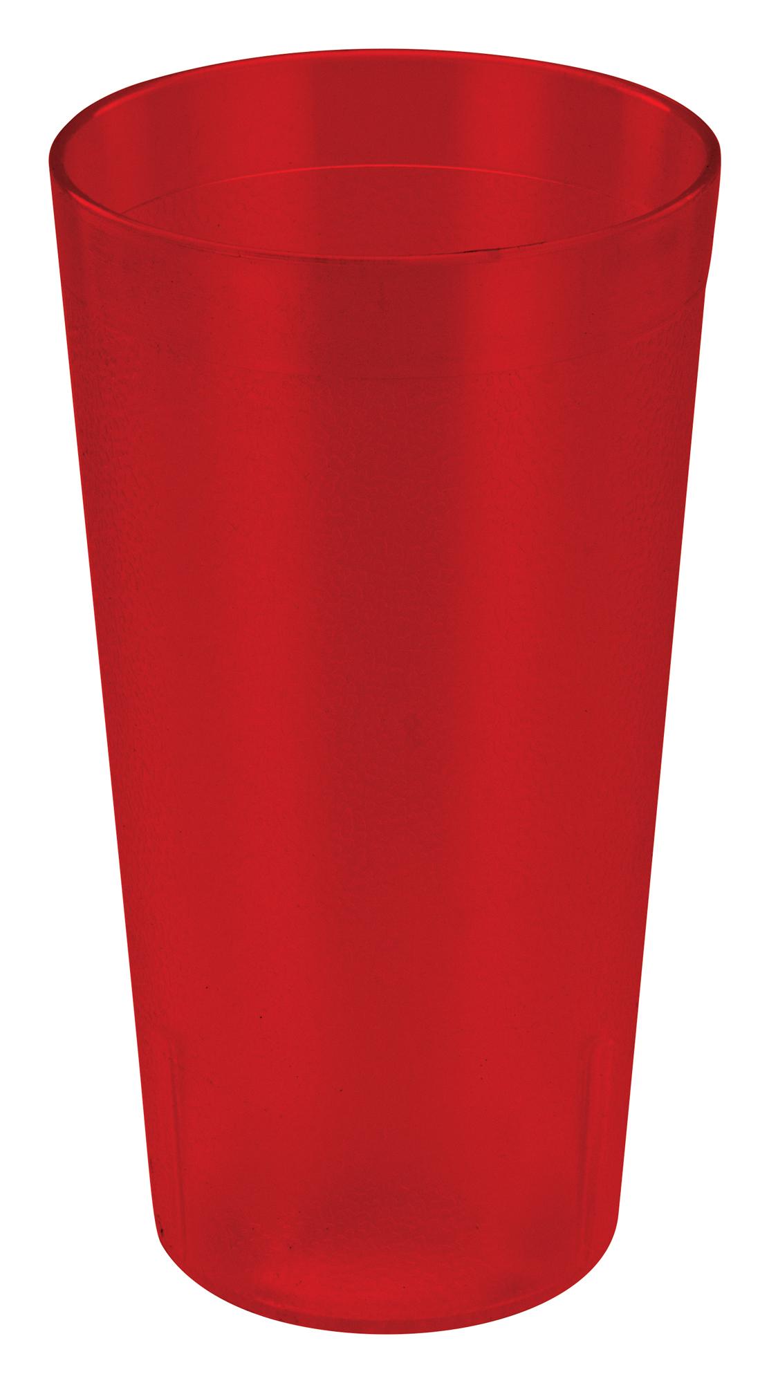 Tumbler 16 OZ Plastic Red Pebbled 12/Pack
