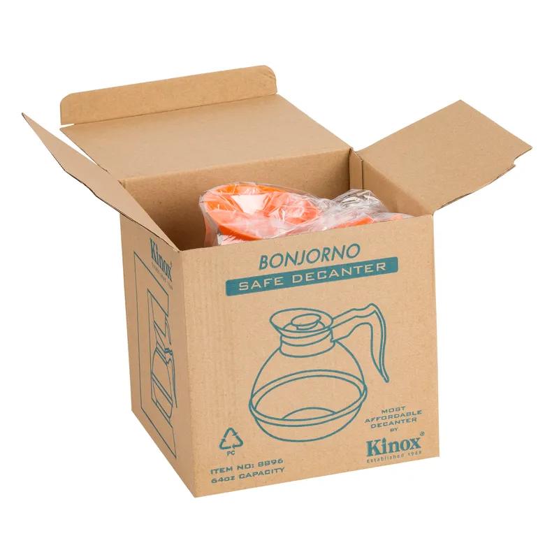 Coffee Pot/Decanter 8X6.5X6.5 IN 64 FLOZ PETG Clear Orange 1/Each