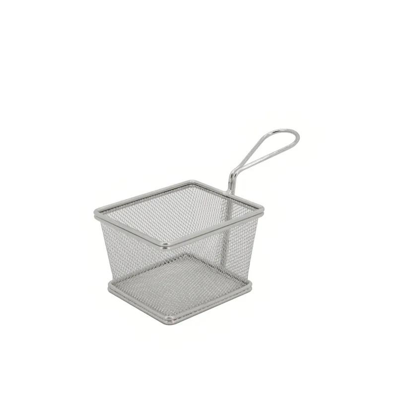 Fry Basket Mini 5X4.125 IN Square Fine Mesh 1/Each