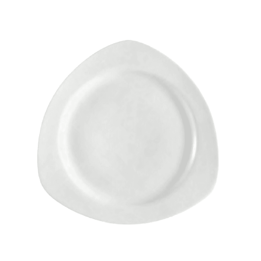 Plate 11.25 IN White Triangle 12/Case