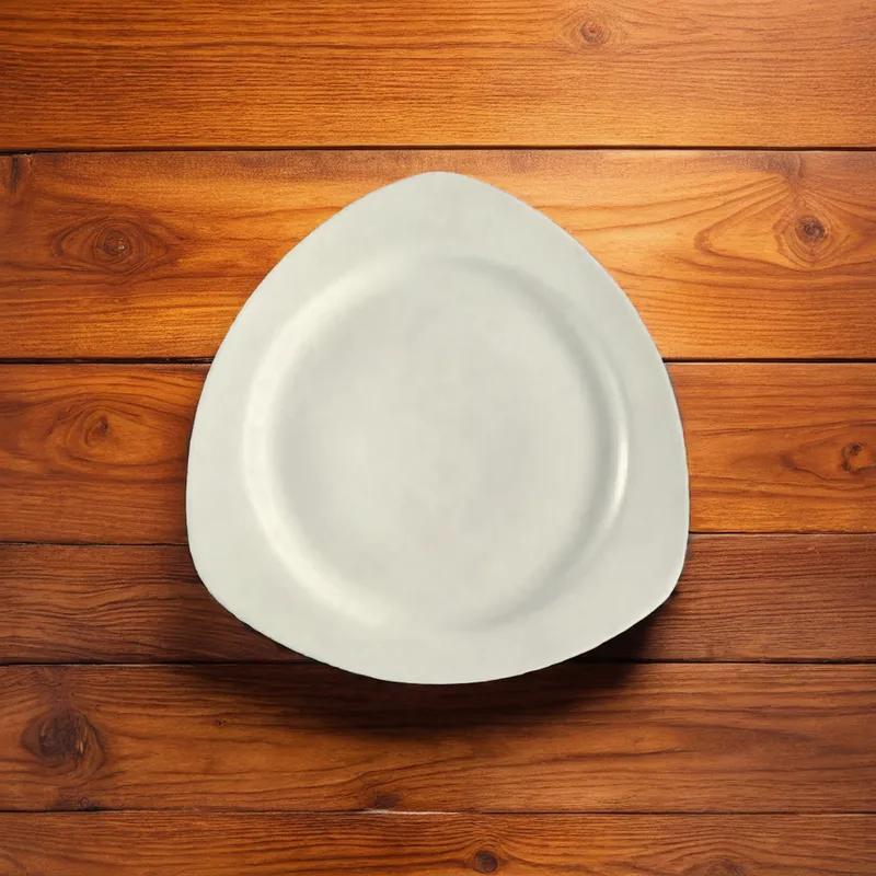 Plate 11.25 IN White Triangle 12/Case