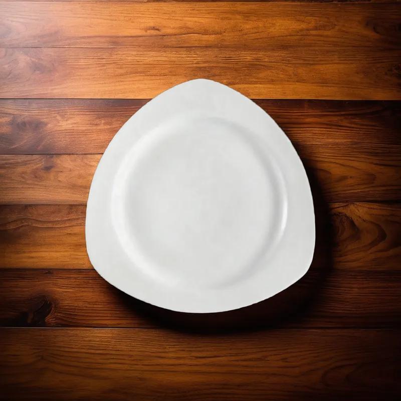 Plate 11.25 IN White Triangle 12/Case