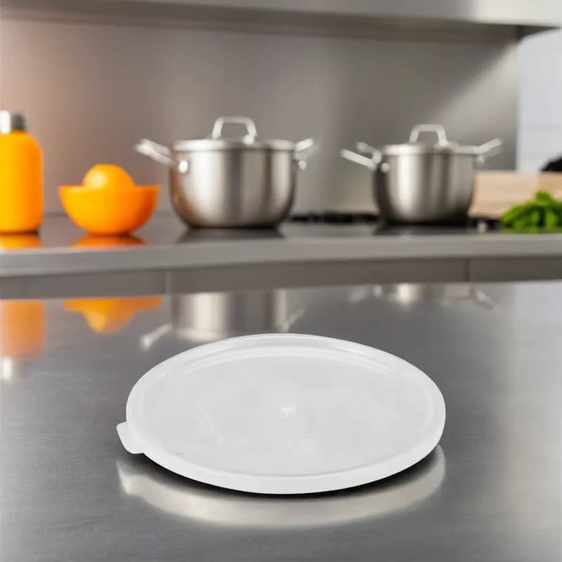 Lid White Round For Color Crocks 1/Each