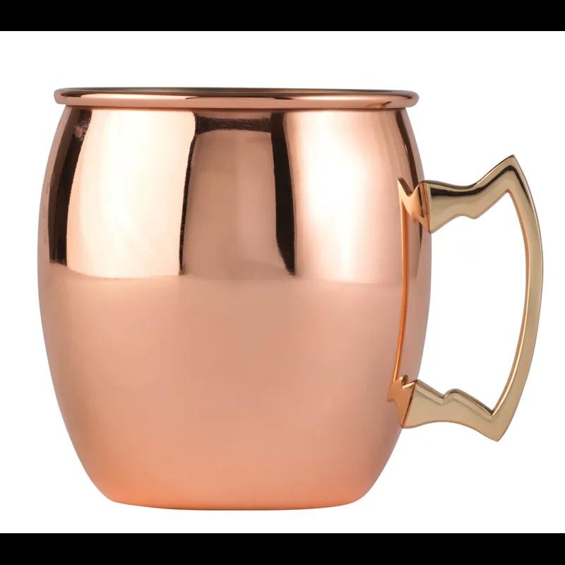 Arcoroc Moscow Mule Beverage Glass 16 OZ Stainless Steel Copper 12/Case