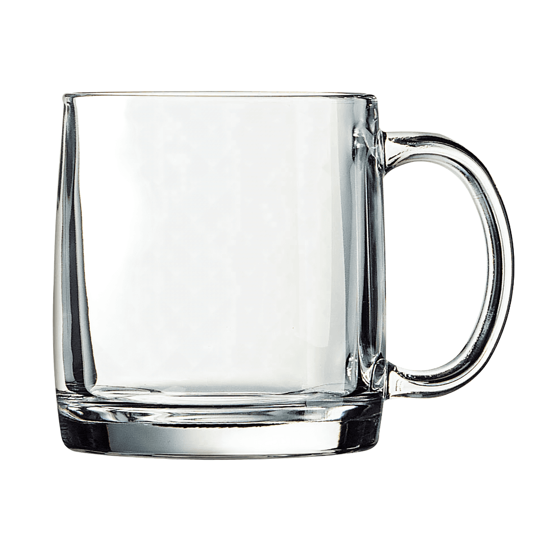 Arcoroc Nordic Coffee Tea Mug 13 OZ Tempered Glass Clear 24/Case