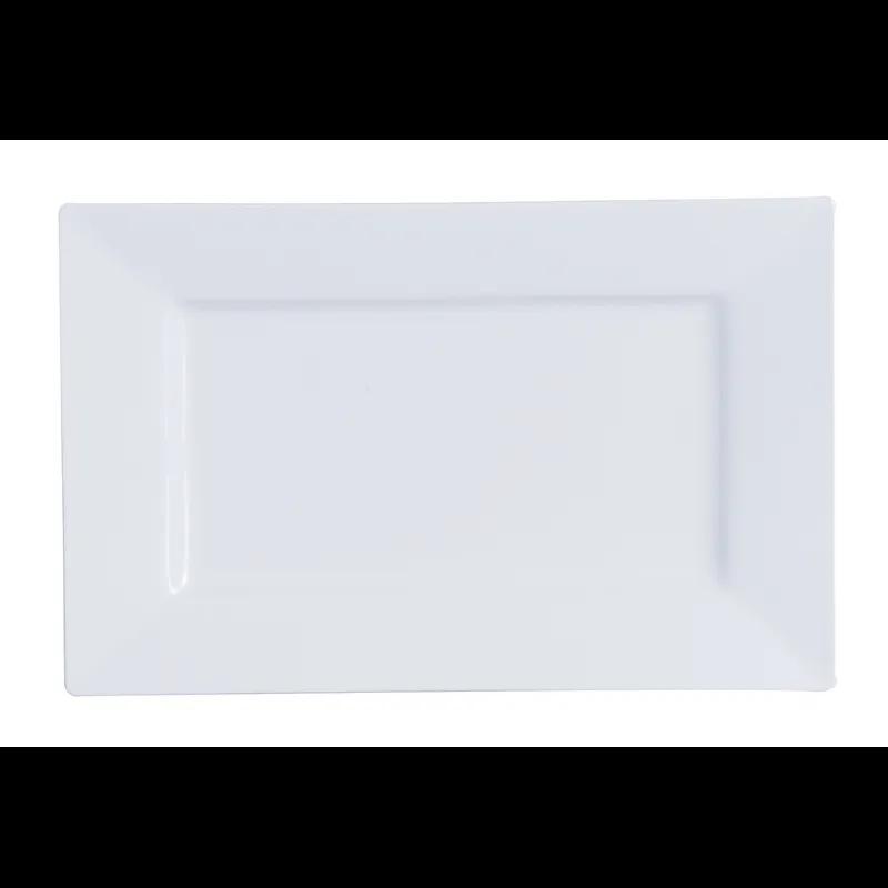 Platter 12.5X8 IN China Porcelain White Rectangle 24/Case