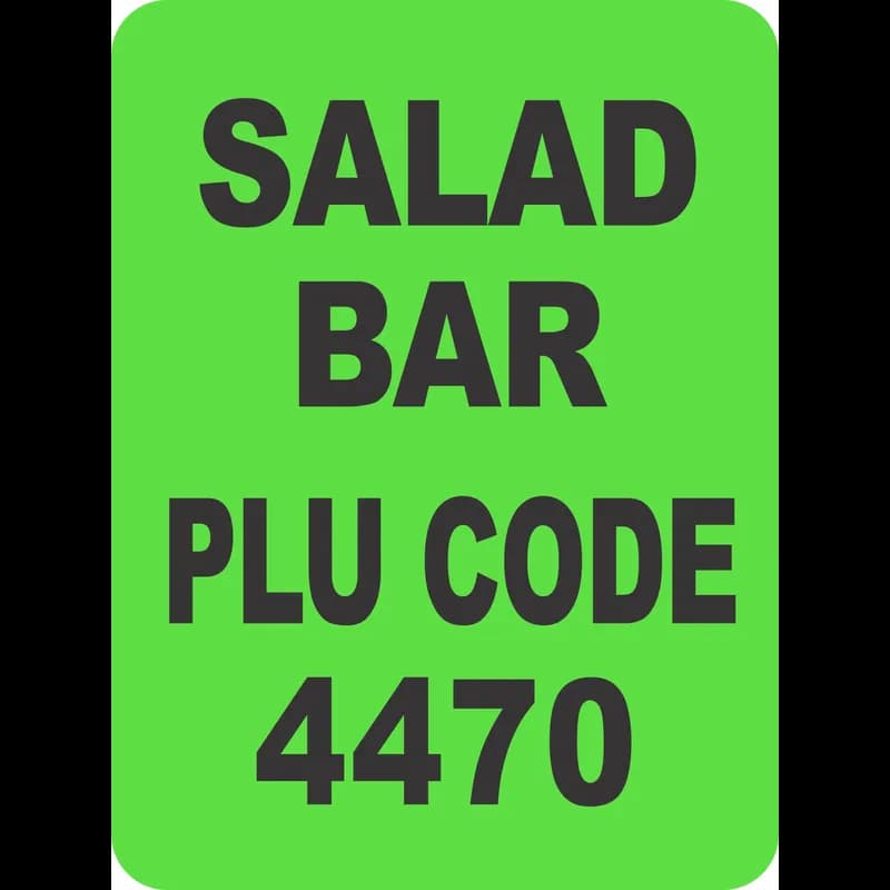 Salad Bar PLU#4470 Label Green 1000/Roll