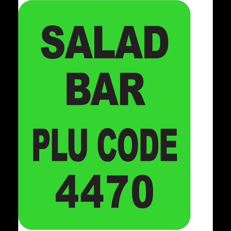 Salad Bar PLU#4470 Label Green 1000/Roll