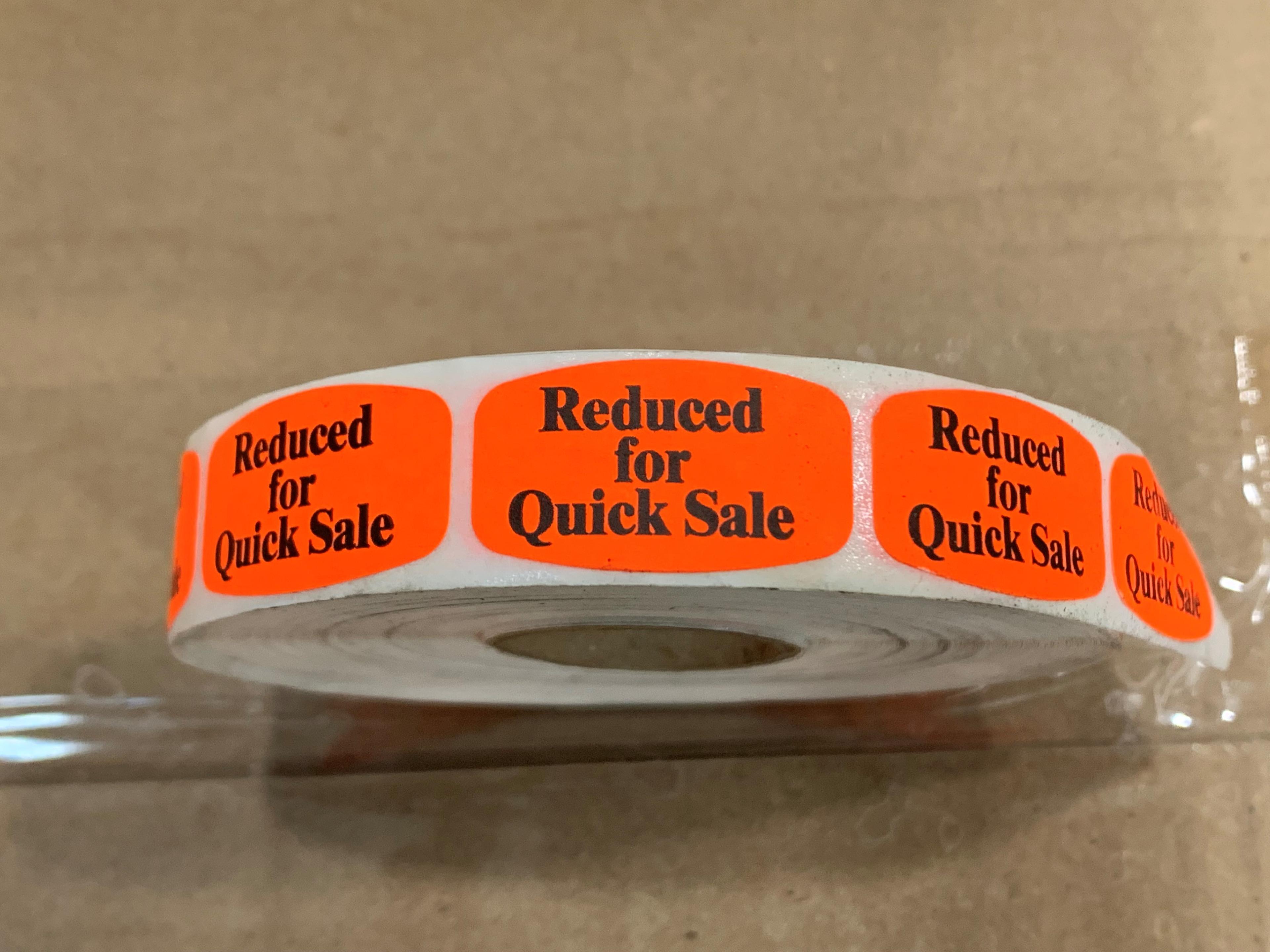 Reduced for Quick Sale Label 1000/Roll