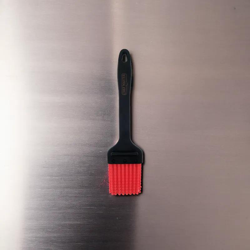 Basting Brush 2 IN Silicone Red Hooked Handle Up To 500 Degree Dishwasher Safe 1/Each