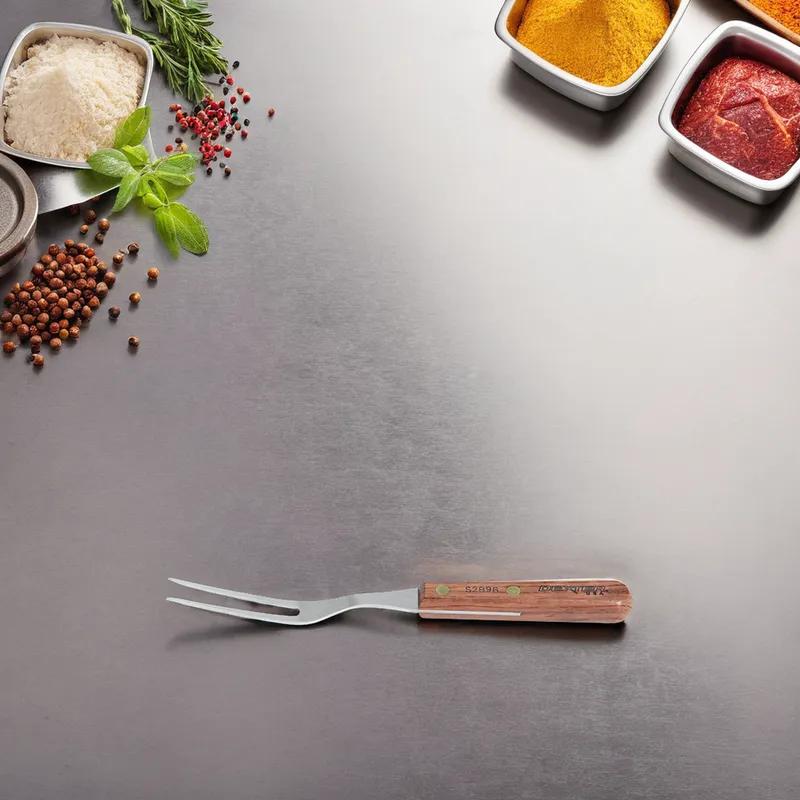 Meat Carving Fork 10.5 IN Carbon Steel Rosewood 1/Each