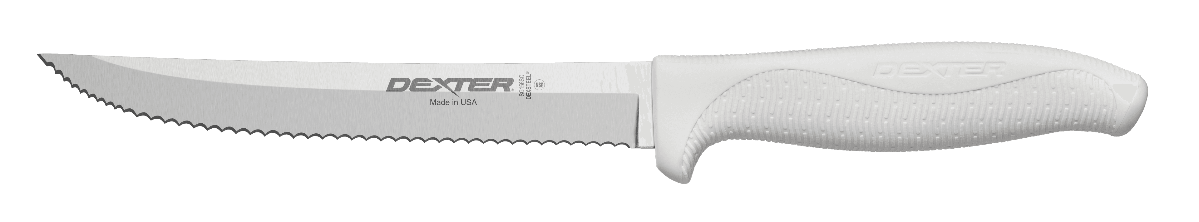 SofGrip Utility Knife 6 IN Carbon Steel White Scalloped 1/Each