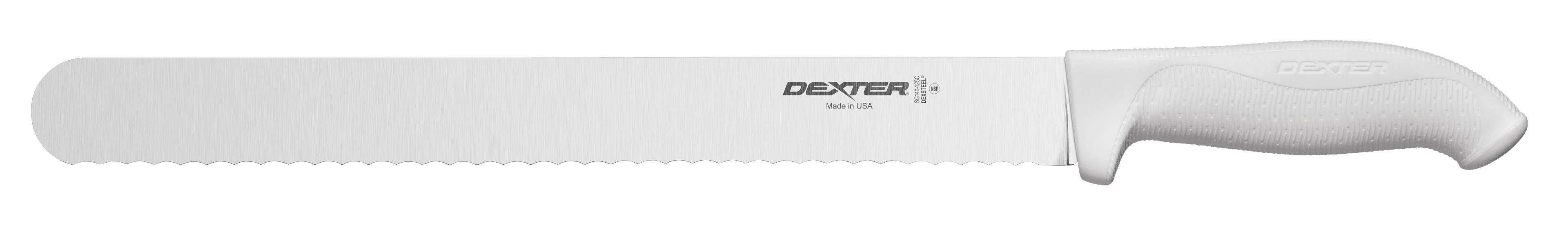 Knife 12 IN White Scalloped 1/Each