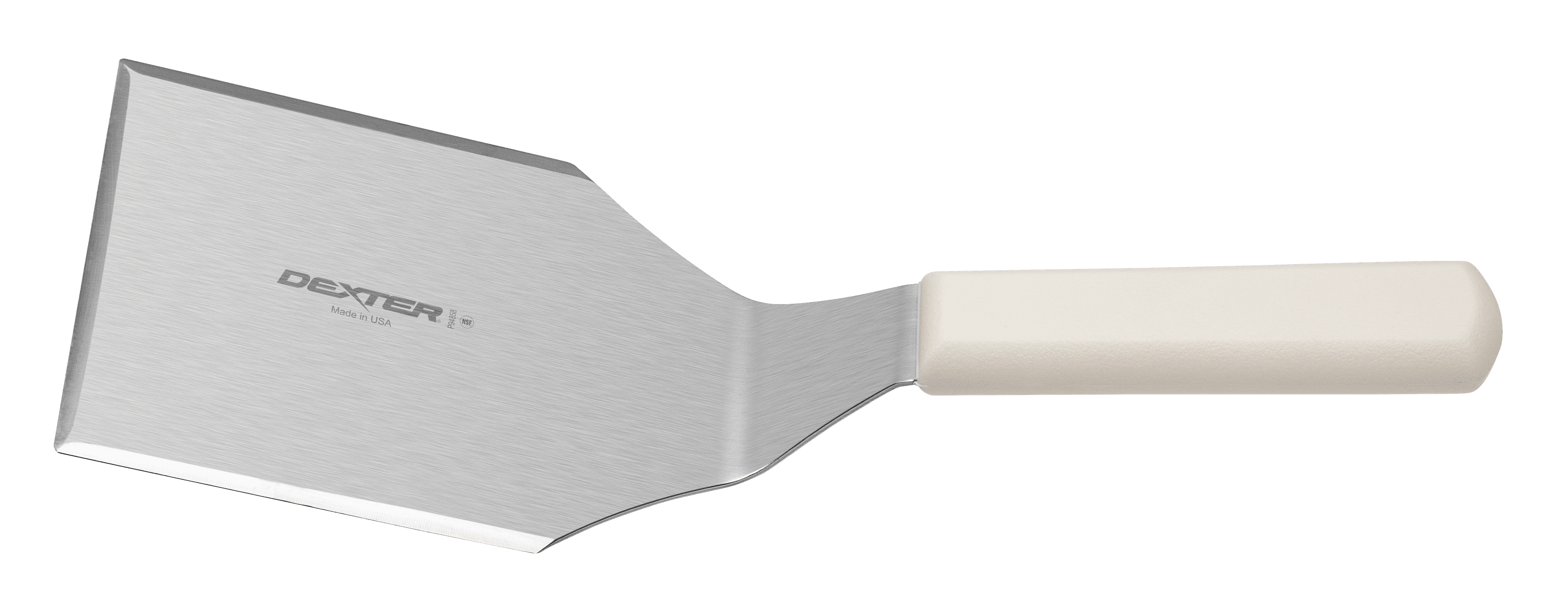 SANI-SAFE® Hamburger Turner 5X4 IN Stainless Steel White Solid 1/Each