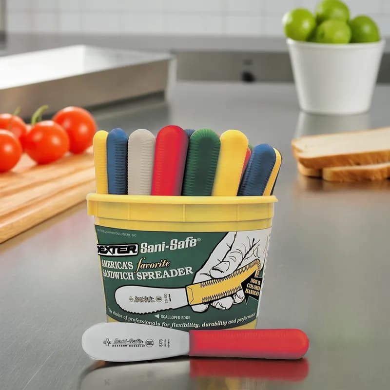 SANI-SAFE® Sandwich Spreader Assorted Colored Handle 1/Each