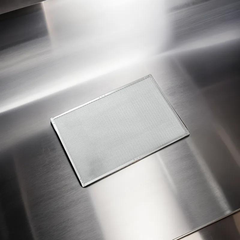 Pizza Screen 16X24 IN Aluminum Silver Rectangle Hand Wash 1/Each