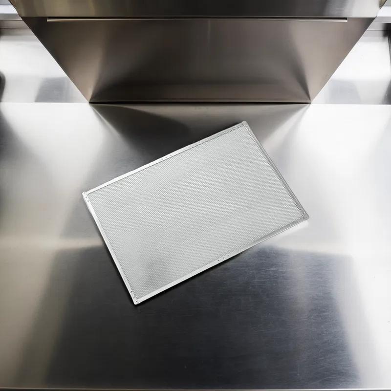 Pizza Screen 16X24 IN Aluminum Silver Rectangle Hand Wash 1/Each