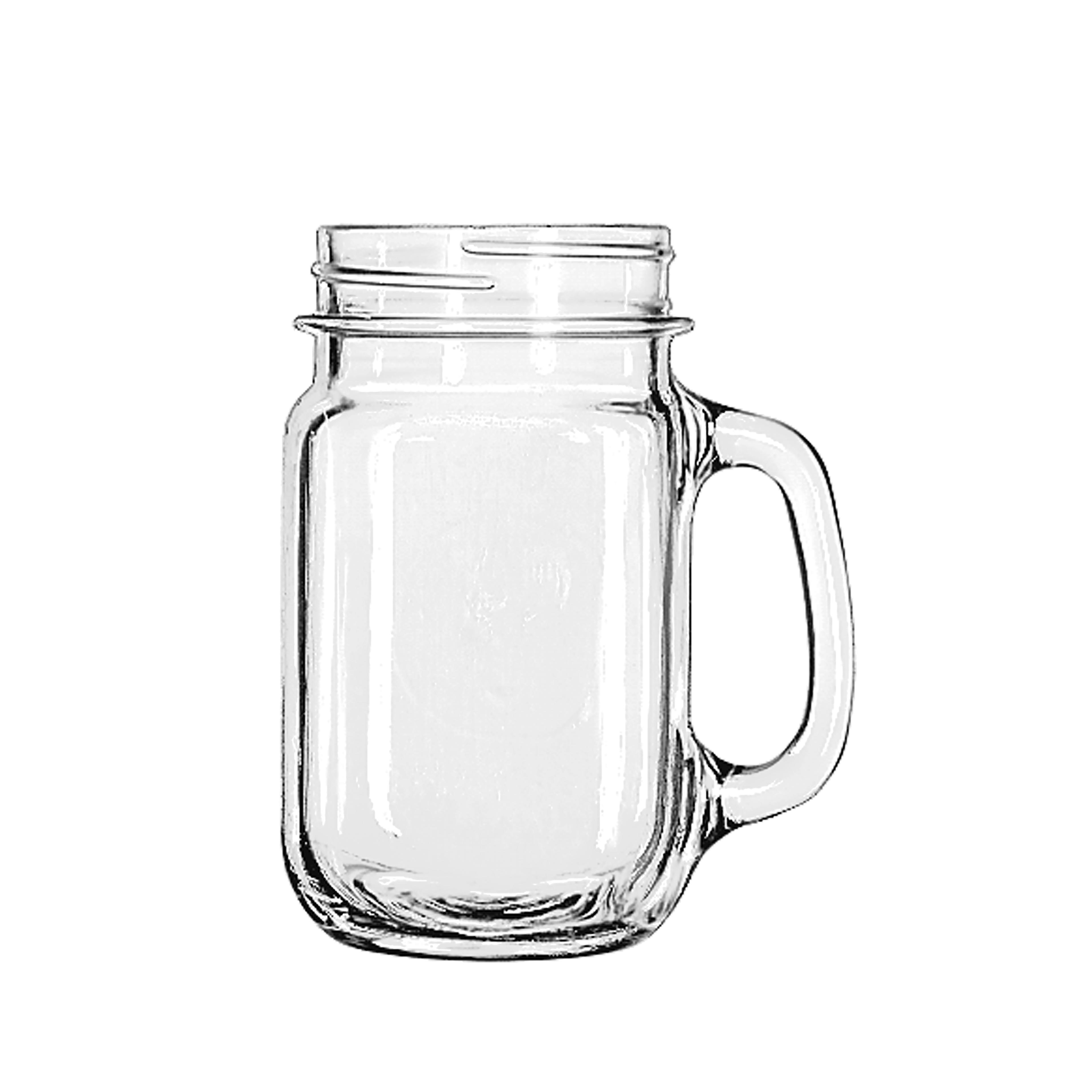 Drinking Jar 4.13X4.13X3.1X5.25 IN 16.5 FLOZ Glass Country Fair Plain 12/Case