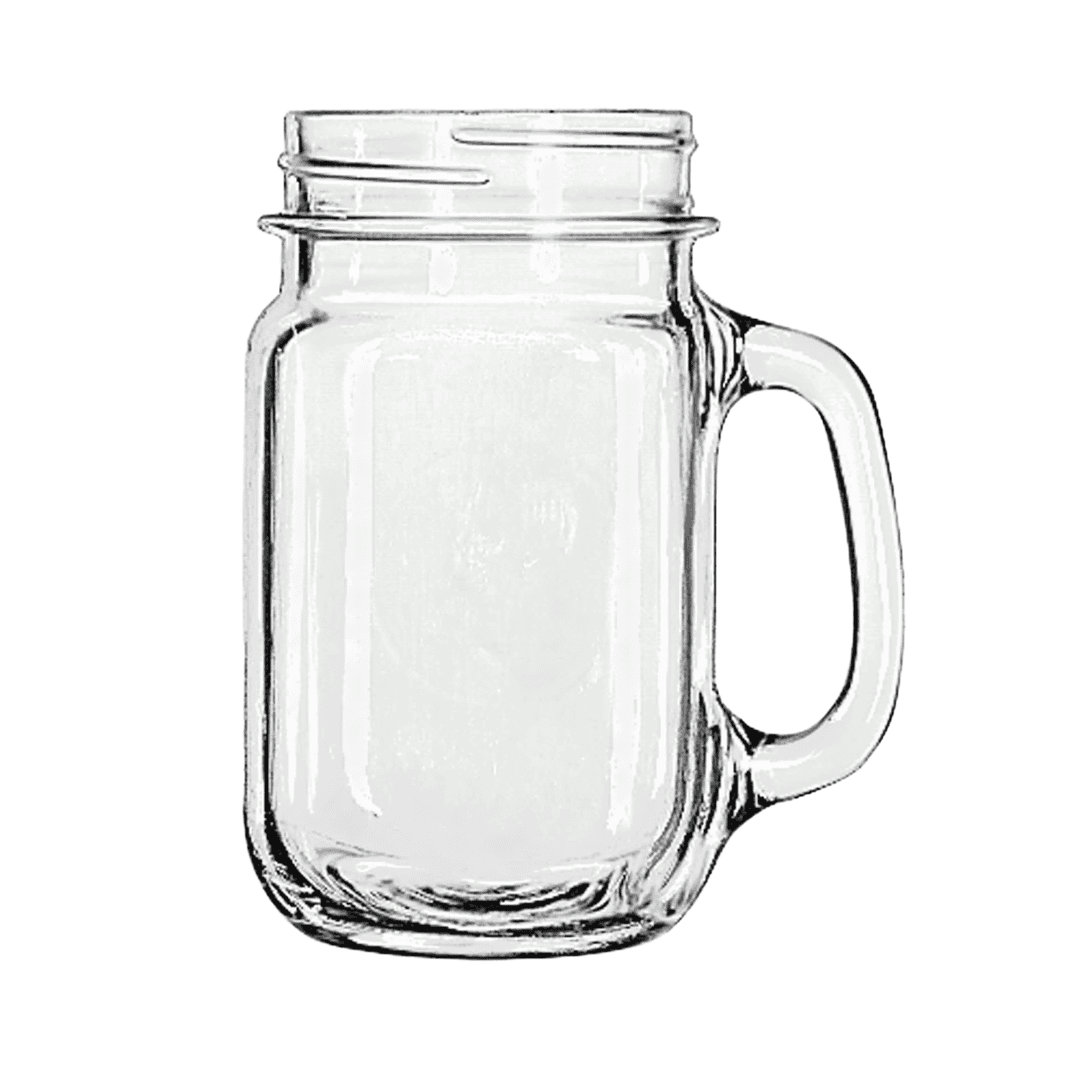 Drinking Jar 4.13X4.13X3.1X5.25 IN 16.5 FLOZ Glass Country Fair Plain 12/Case