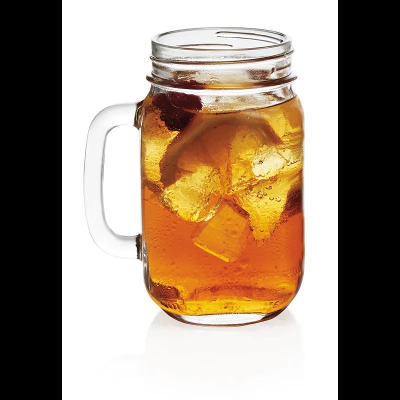 Drinking Jar 4.13X4.13X3.1X5.25 IN 16.5 FLOZ Glass Country Fair Plain 12/Case