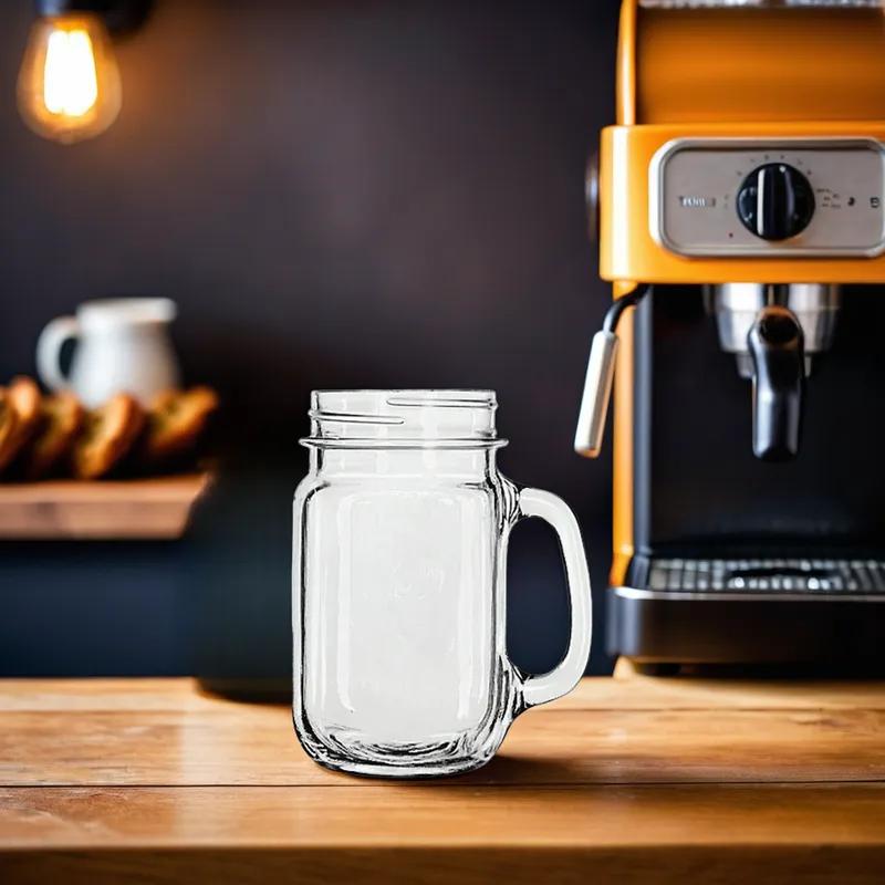 Drinking Jar 4.13X4.13X3.1X5.25 IN 16.5 FLOZ Glass Country Fair Plain 12/Case