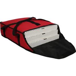 Insulated Food Carrier 20X18X6 IN Red Nylon Holds (3) 406.4-457.2mm Pizza Boxes 1/Each